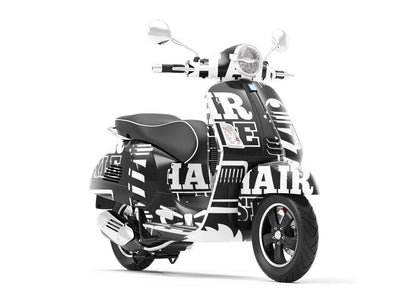 Cut Up Barber Vespa Scooter Wrap Film