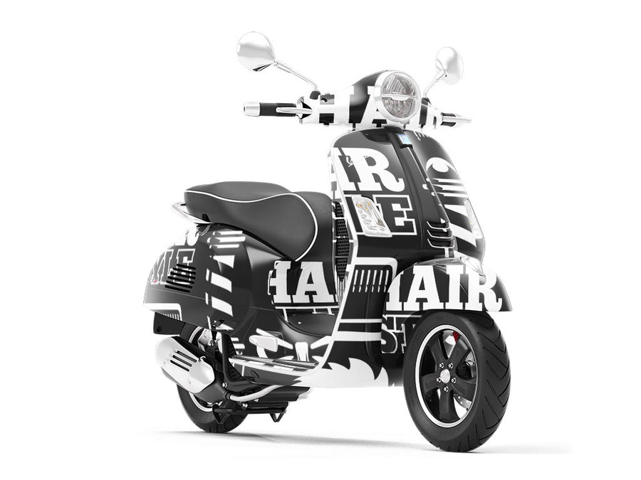 Cut Up Barber Vespa Scooter Wrap Film
