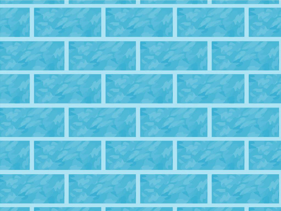 Cyan  Brick Vinyl Wrap Pattern~Rwraps Series 914 Digitally Printed Vinyl Wrap~0