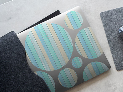 cyan gradient  DIY Laptop Stickers