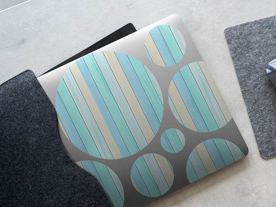 cyan gradient  DIY Laptop Stickers