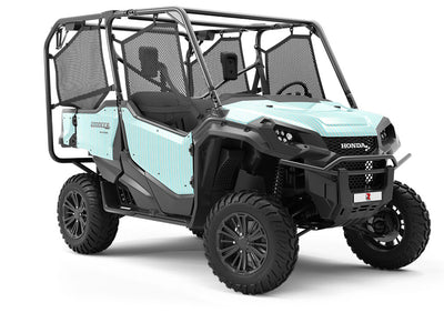 Cyan Gradient Wood Plank Utility Vehicle Vinyl Wrap