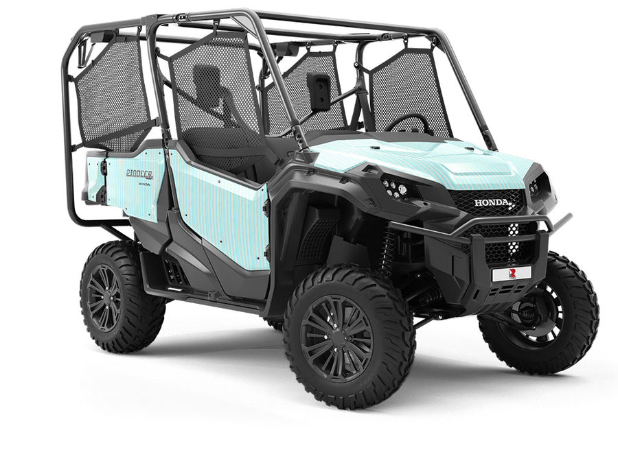 Cyan Gradient Wood Plank Utility Vehicle Vinyl Wrap
