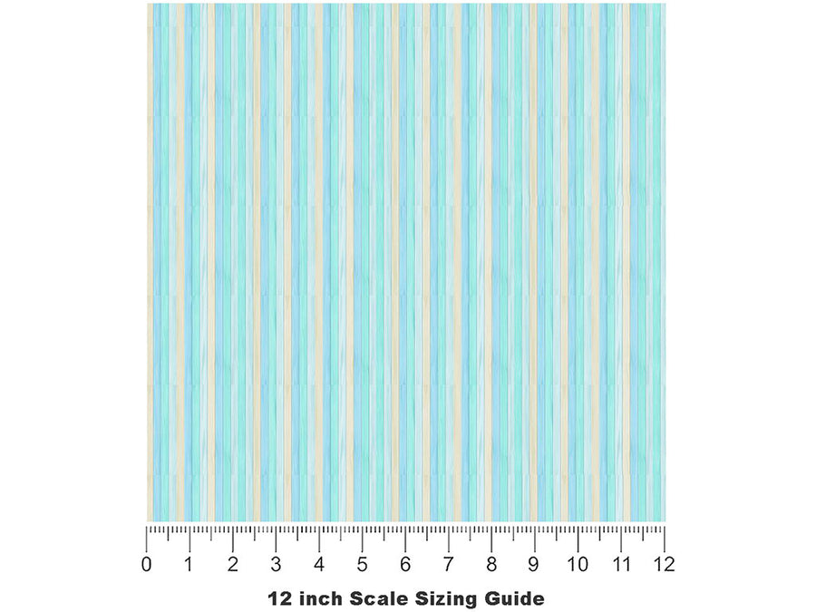 Cyan Gradient Wood Plank Vinyl Film Pattern Size 12 inch Scale~Rwraps Cyan Gradient Wood Plank Sizing Chart~3