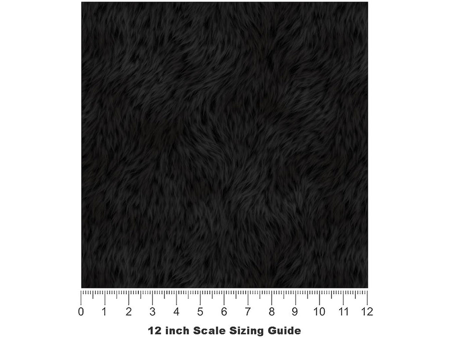 Cyber Black Bear Vinyl Film Pattern Size 12 inch Scale~Rwraps Cyber Black Bear Sizing Chart~3
