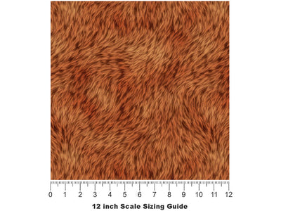 Cyber Brown Bear Vinyl Film Pattern Size 12 inch Scale~Rwraps Cyber Brown Bear Sizing Chart~3