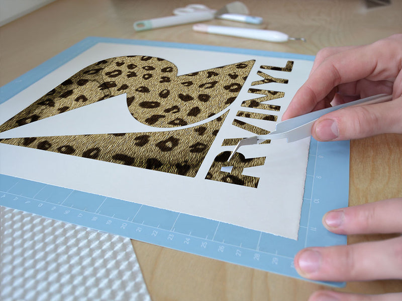 cyber dark cheetah animal print Easy Weed Craft Vinyl