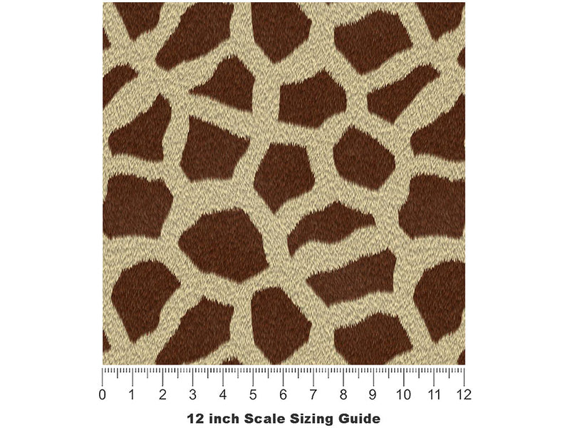Cyber Giraffe Vinyl Film Pattern Size 12 inch Scale~Rwraps Cyber Giraffe Sizing Chart~3