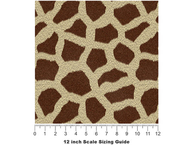 Cyber Giraffe Vinyl Film Pattern Size 12 inch Scale~Rwraps Cyber Giraffe Sizing Chart~3