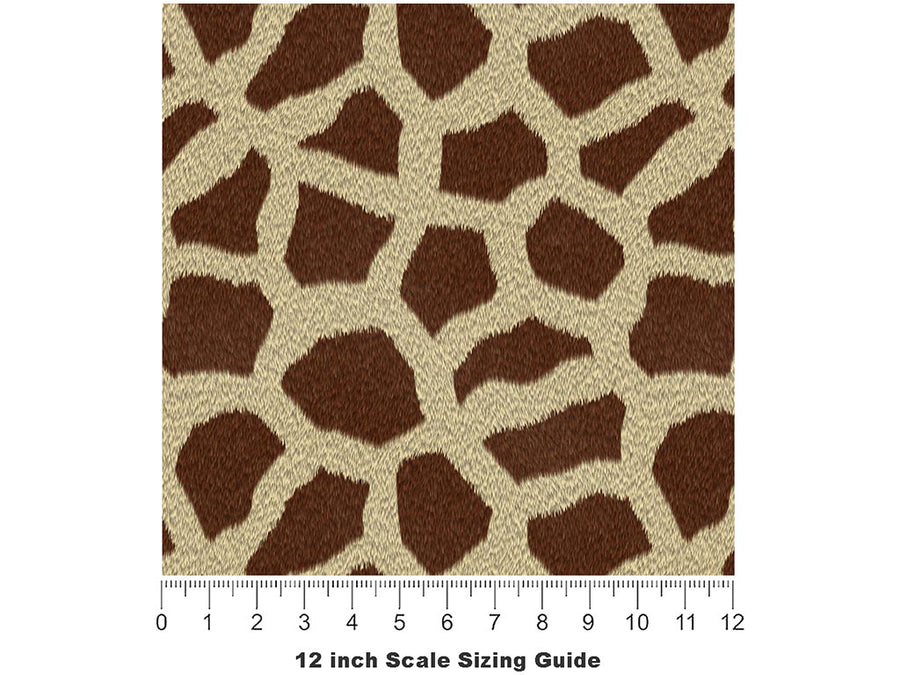 Cyber Giraffe Vinyl Film Pattern Size 12 inch Scale~Rwraps Cyber Giraffe Sizing Chart~3