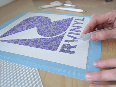cyber grape polka dot Easy Weed Craft Vinyl