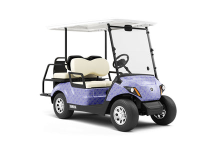 Cyber Grape Polka Dot Wrapped Golf Cart