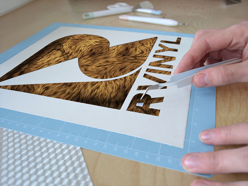 cyber grizzly bear animal print Easy Weed Craft Vinyl