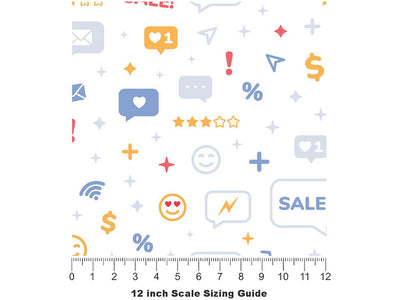 Cyber Monday Technology Vinyl Film Pattern Size 12 inch Scale~Rwraps Cyber Monday Technology Sizing Chart~3