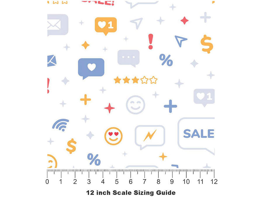 Cyber Monday Technology Vinyl Film Pattern Size 12 inch Scale~Rwraps Cyber Monday Technology Sizing Chart~3