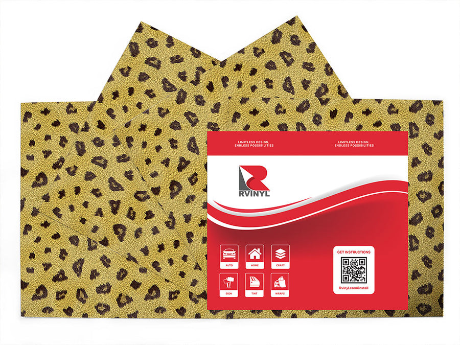 cyber savannaleopard animal print Craft Vinyl Sheet Pack