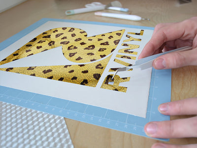 cyber savannaleopard animal print Easy Weed Craft Vinyl