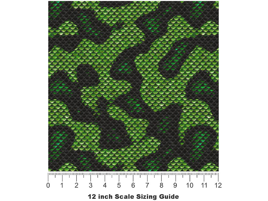 Cyber Serpent Snake Vinyl Film Pattern Size 12 inch Scale~Rwraps Cyber Serpent Snake Sizing Chart~3