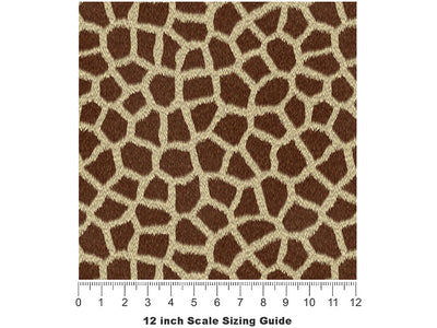 Cyber Tarangire Giraffe Vinyl Film Pattern Size 12 inch Scale~Rwraps Cyber Tarangire Giraffe Sizing Chart~3