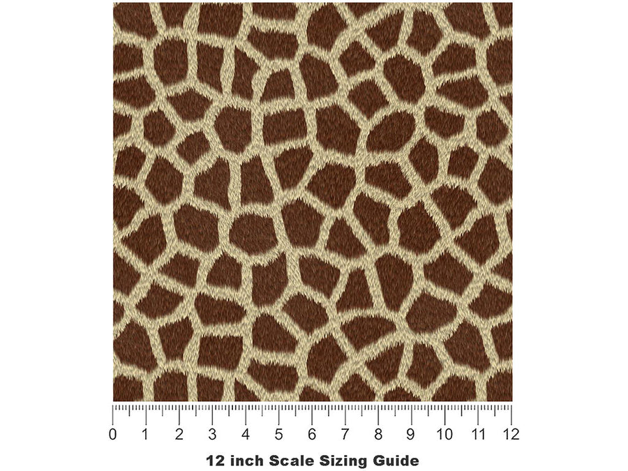 Cyber Tarangire Giraffe Vinyl Film Pattern Size 12 inch Scale~Rwraps Cyber Tarangire Giraffe Sizing Chart~3