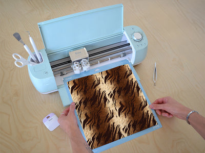 cyber tiger animal print Cricut Compatible Vinyl