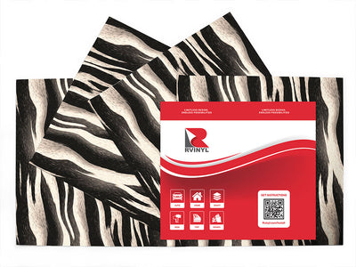 cyber zebra animal print Craft Vinyl Sheet Pack