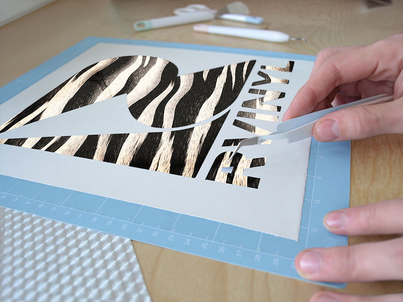 cyber zebra animal print Easy Weed Craft Vinyl