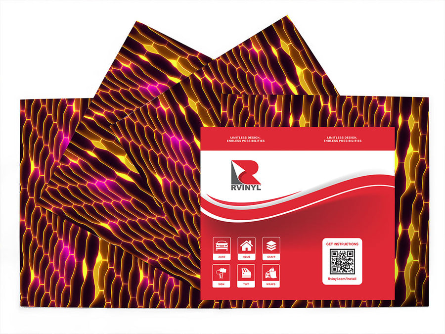 cyberpunk honeycomb science fiction Craft Vinyl Sheet Pack
