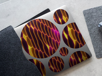 cyberpunk honeycomb science fiction DIY Laptop Stickers