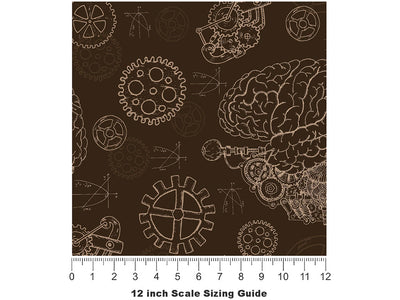 Cyborg Mindset Steampunk Vinyl Film Pattern Size 12 inch Scale~Rwraps Cyborg Mindset Steampunk Sizing Chart~2