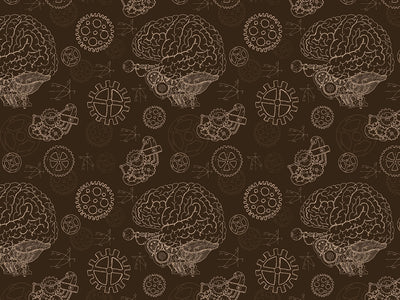 Cyborg Mindset Steampunk Vinyl Wrap Pattern~Rwraps Series 914 Digitally Printed Vinyl Wrap~0
