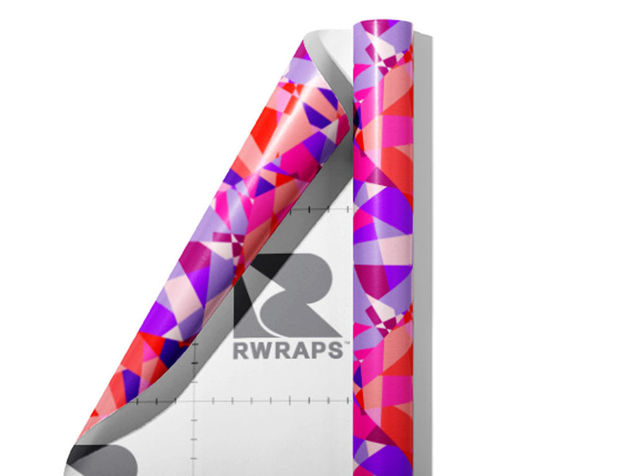 Cyclamen Sensation Mosaic Wrap Film Sheets~Rwraps Series 914 Cyclamen Sensation Mosaic Scrolled Sheet~3