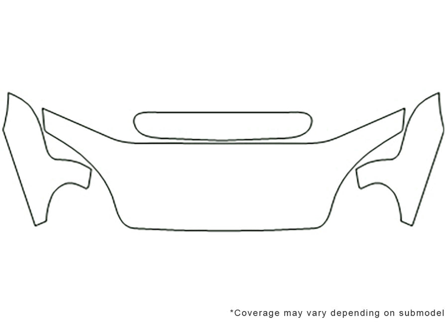 lanos 3M Clear Bra Hood Precut PPF Diagram