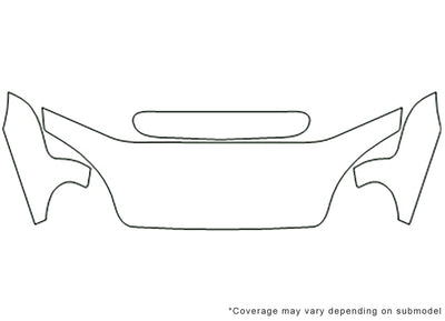 lanos Avery Dennison Clear Bra Hood Precut PPF Diagram
