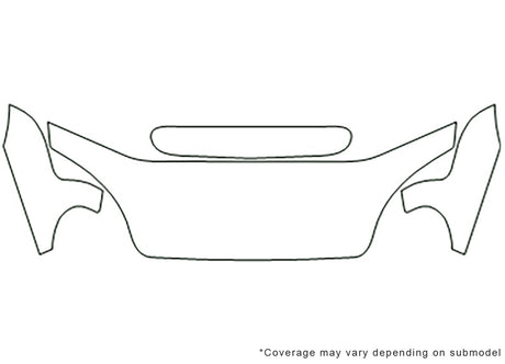 lanos Avery Dennison Clear Bra Hood Precut PPF Diagram