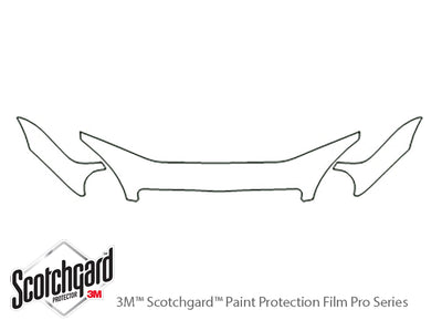 leganza 3M Clear Bra Hood Precut PPF Diagram