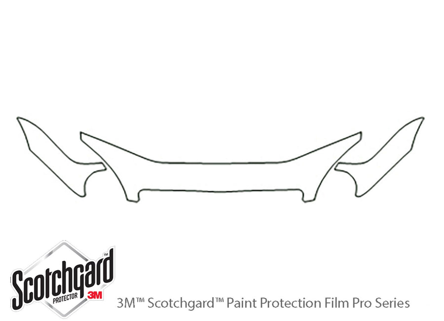 leganza 3M Clear Bra Hood Precut PPF Diagram
