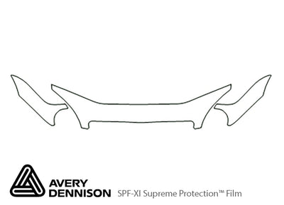 leganza Avery Dennison Clear Bra Hood Precut PPF Diagram