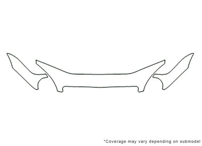 leganza 3M Clear Bra Hood Precut PPF Diagram