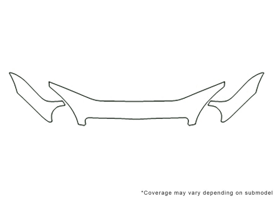 leganza Avery Dennison Clear Bra Hood Precut PPF Diagram