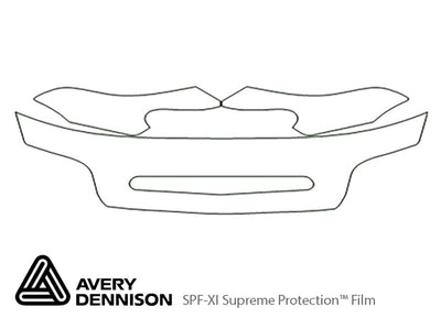 nubira Avery Dennison Clear Bra Hood Precut PPF Diagram
