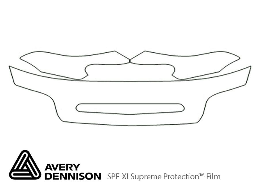 nubira Avery Dennison Clear Bra Hood Precut PPF Diagram