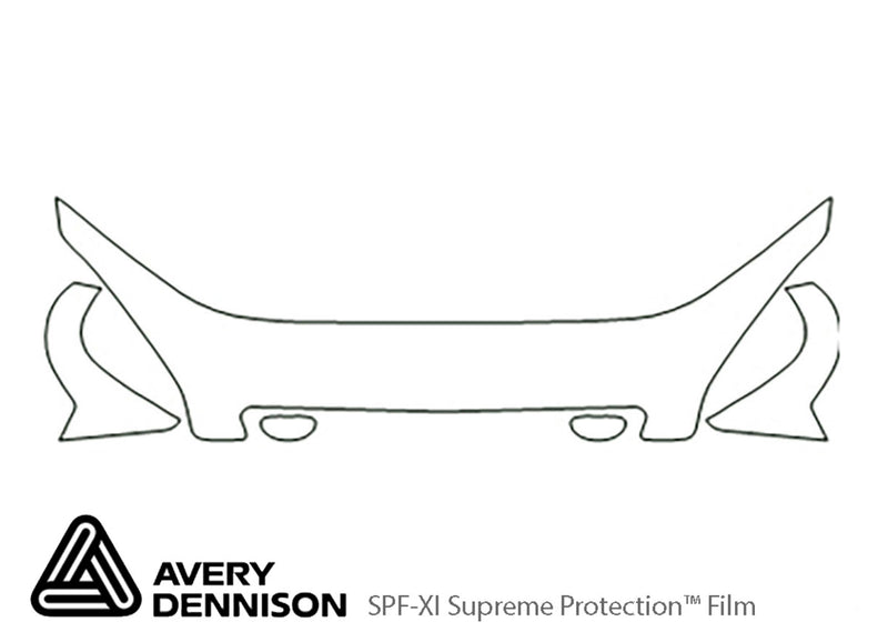 nubira Avery Dennison Clear Bra Hood Precut PPF Diagram