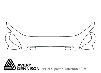 nubira Avery Dennison Clear Bra Hood Precut PPF Diagram