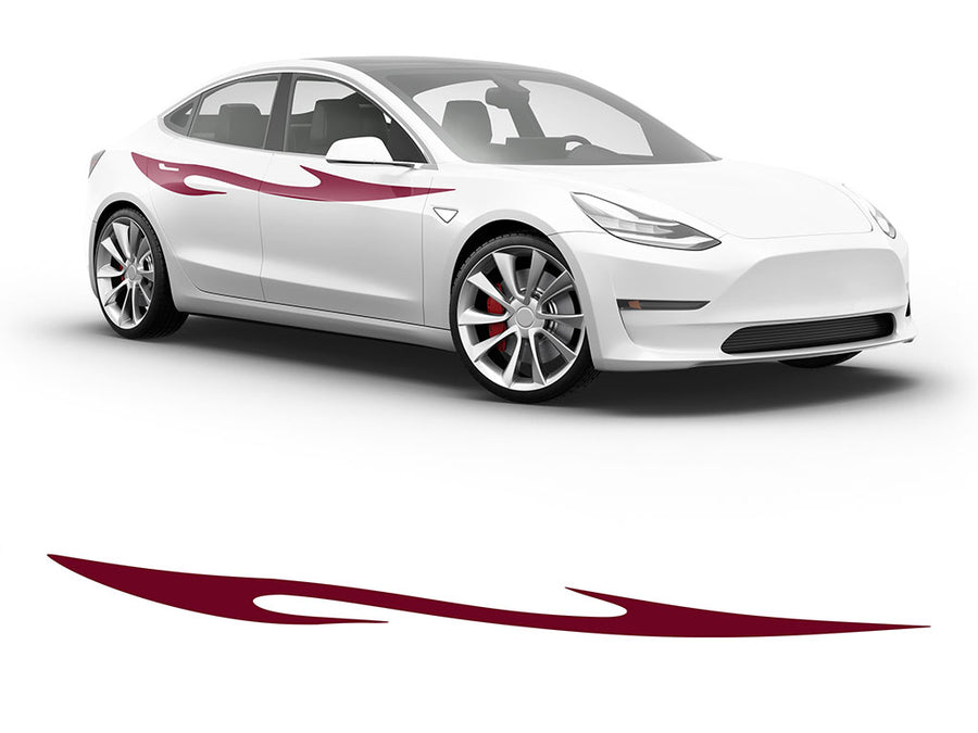 3M Burgundy Dagger Body Graphic~Full Side Auto Decal Kit~0