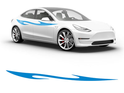 3M Light Blue Dagger Body Graphic~Full Side Auto Decal Kit~0