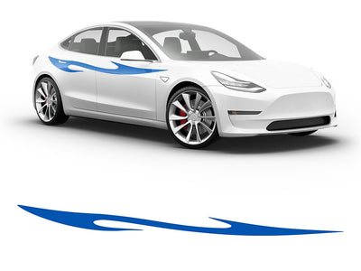 3M Azure Blue Dagger Body Graphic~Full Side Auto Decal Kit~0