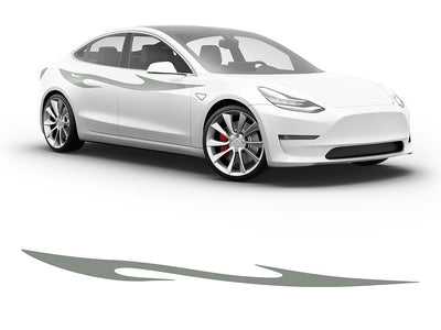 3M Light Gray Dagger Body Graphic~Full Side Auto Decal Kit~0