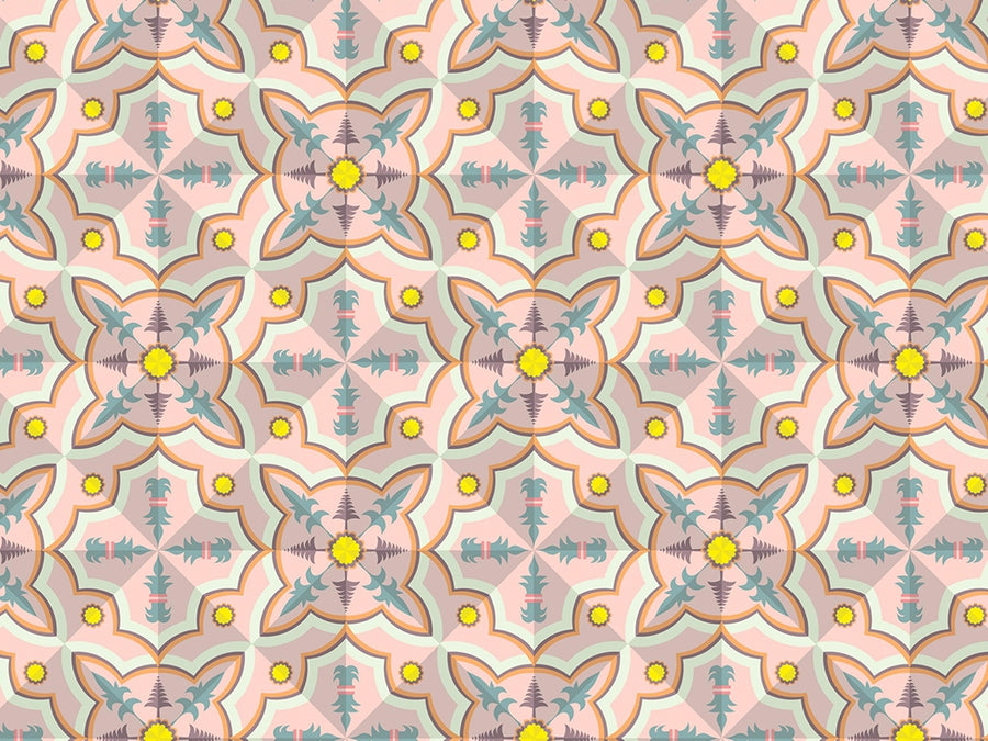Dahlia Tile Vinyl Wrap Pattern~Rwraps Series 914 Digitally Printed Vinyl Wrap~0