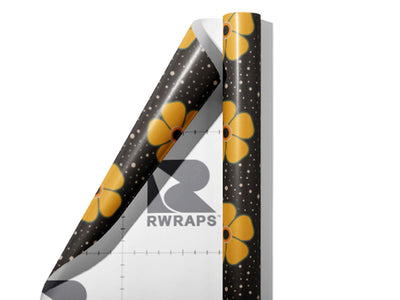 Daisy Daisy Retro Wrap Film Sheets~Rwraps Series 914 Daisy Daisy Retro Scrolled Sheet~3